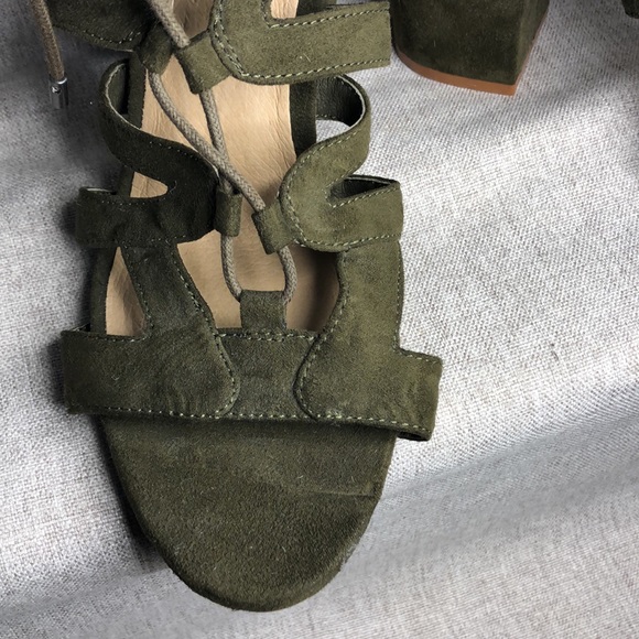 Steve Madden Cage Lace Up Heels -green - Picture 2 of 5